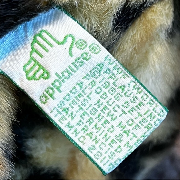 RARE VTG 1986 Applause WWF Yellow Leopard Large Plush Realistic Side lying Korea - Picture 9 of 13